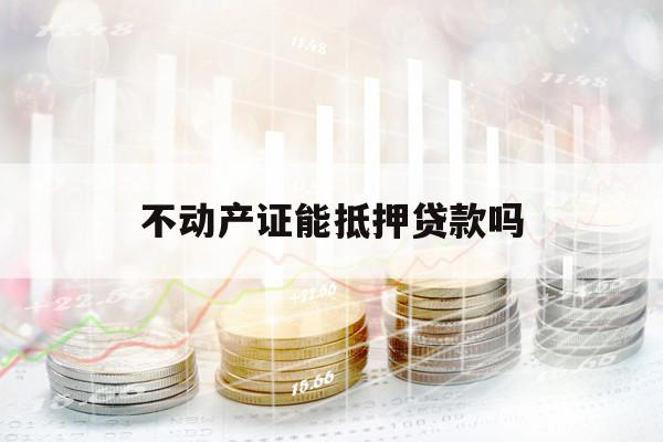 不动产证能抵押贷款吗