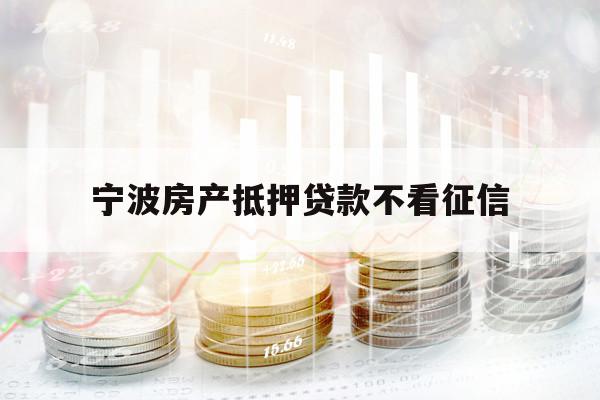 宁波房产抵押贷款不看征信