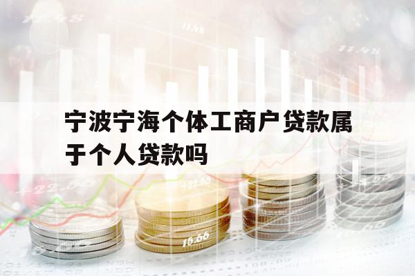 宁波宁海个体工商户贷款属于个人贷款吗