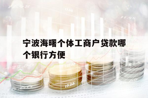 宁波海曙个体工商户贷款哪个银行方便