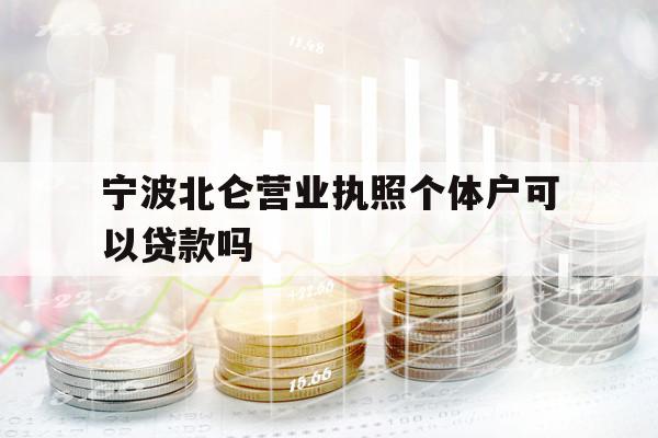 宁波北仑营业执照个体户可以贷款吗