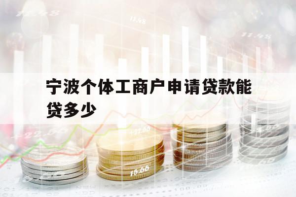 宁波个体工商户申请贷款能贷多少