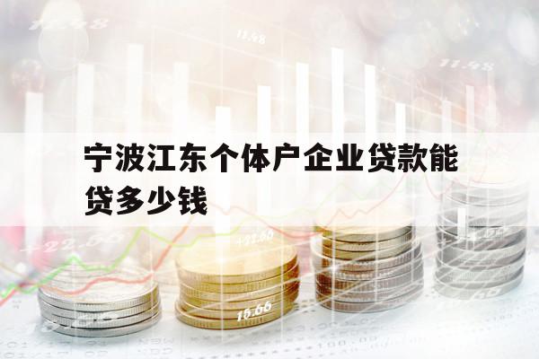 宁波江东个体户企业贷款能贷多少钱