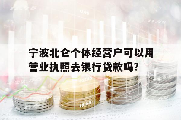 宁波北仑个体经营户可以用营业执照去银行贷款吗?