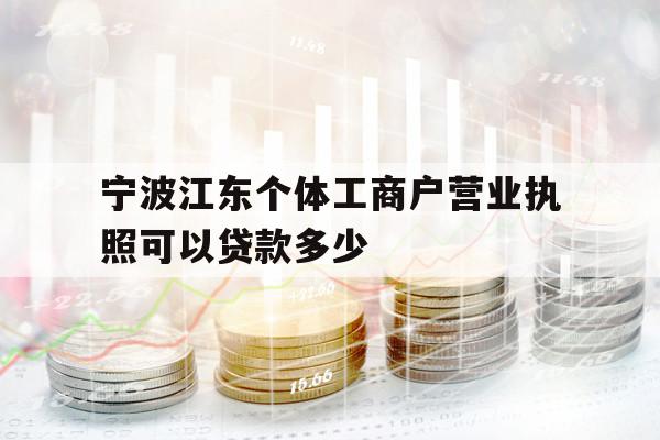 宁波江东个体工商户营业执照可以贷款多少