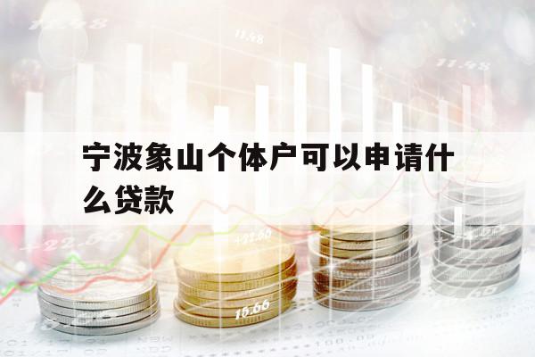 宁波象山个体户可以申请什么贷款
