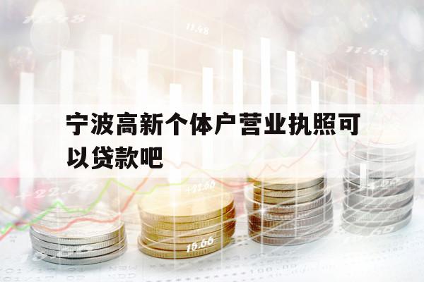 宁波高新个体户营业执照可以贷款吧