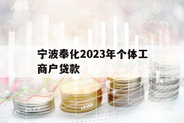 宁波奉化2023年个体工商户贷款