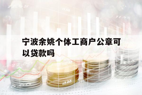 宁波余姚个体工商户公章可以贷款吗