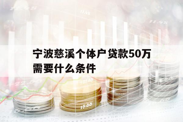 宁波慈溪个体户贷款50万需要什么条件