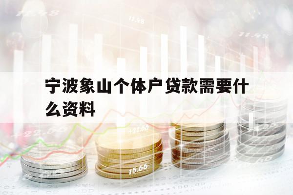 宁波象山个体户贷款需要什么资料