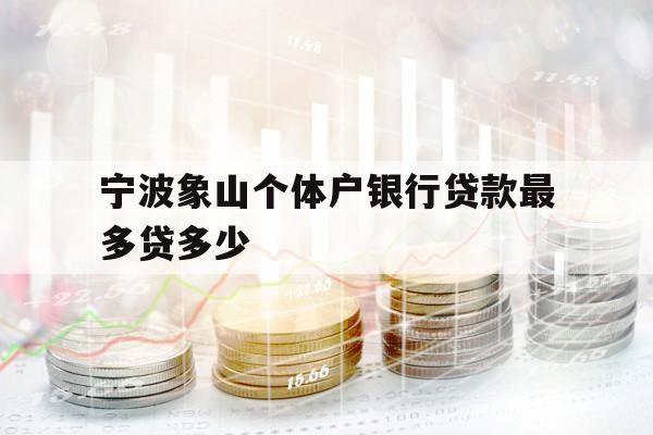 宁波象山个体户银行贷款最多贷多少