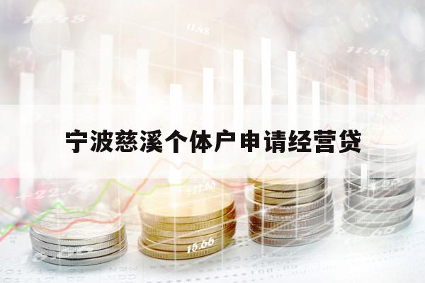 宁波慈溪个体户申请经营贷
