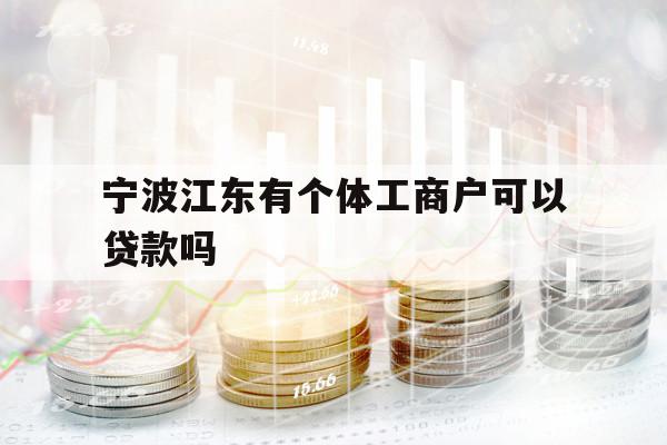 宁波江东有个体工商户可以贷款吗