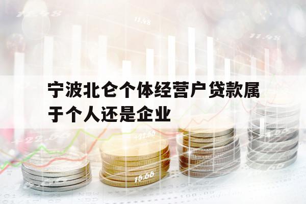 宁波北仑个体经营户贷款属于个人还是企业