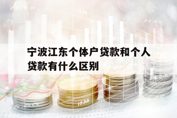 宁波江东个体户贷款和个人贷款有什么区别