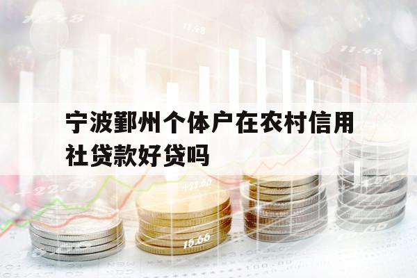 宁波鄞州个体户在农村信用社贷款好贷吗