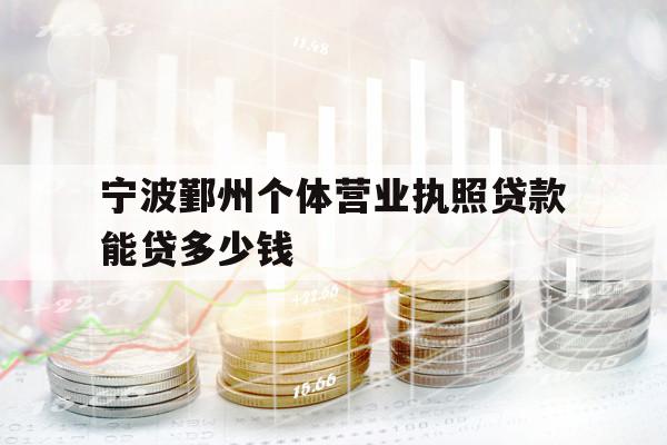 宁波鄞州个体营业执照贷款能贷多少钱
