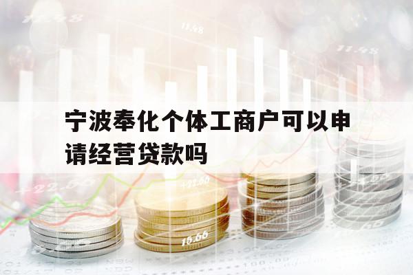 宁波奉化个体工商户可以申请经营贷款吗