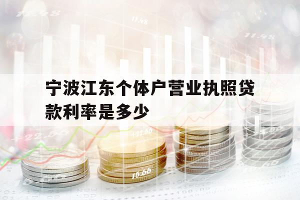 宁波江东个体户营业执照贷款利率是多少