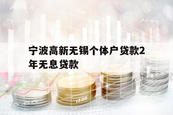 宁波高新无锡个体户贷款2年无息贷款