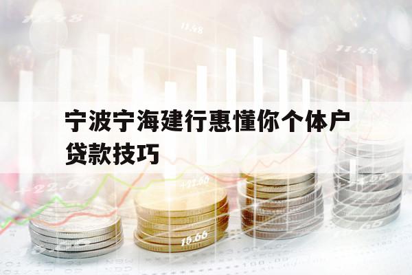 宁波宁海建行惠懂你个体户贷款技巧
