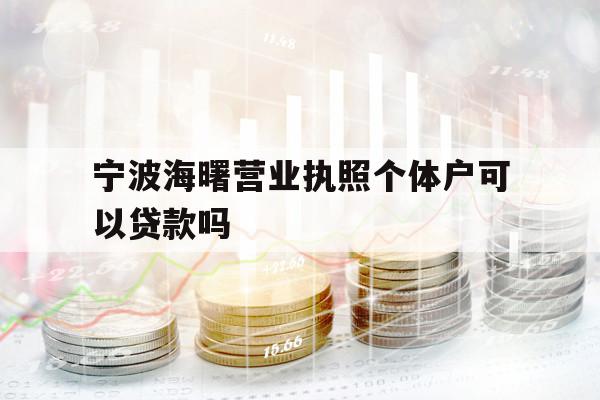 宁波海曙营业执照个体户可以贷款吗