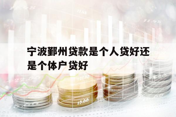 宁波鄞州贷款是个人贷好还是个体户贷好