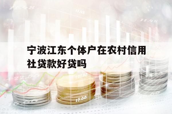 宁波江东个体户在农村信用社贷款好贷吗