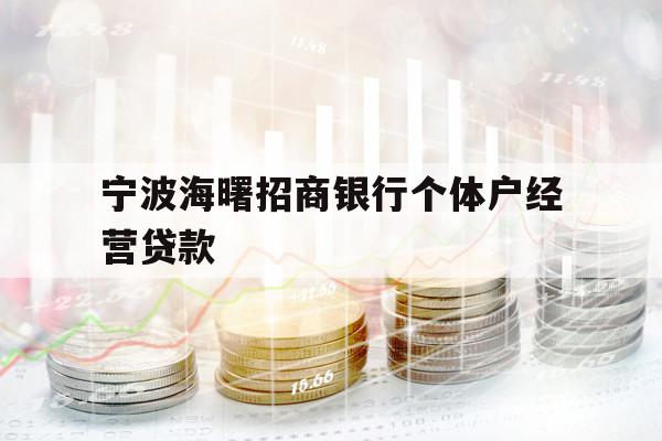 宁波海曙招商银行个体户经营贷款