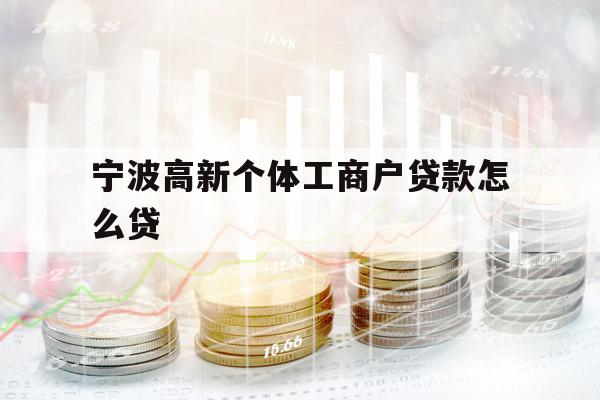 宁波高新个体工商户贷款怎么贷