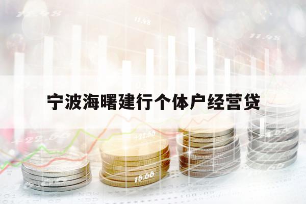 宁波海曙建行个体户经营贷