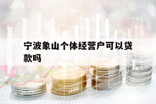 宁波象山个体经营户可以贷款吗
