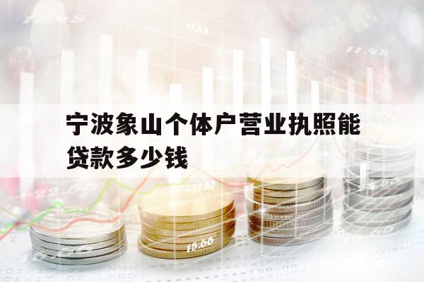 宁波象山个体户营业执照能贷款多少钱