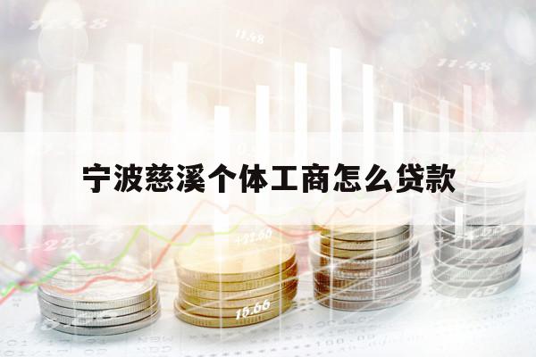 宁波慈溪个体工商怎么贷款