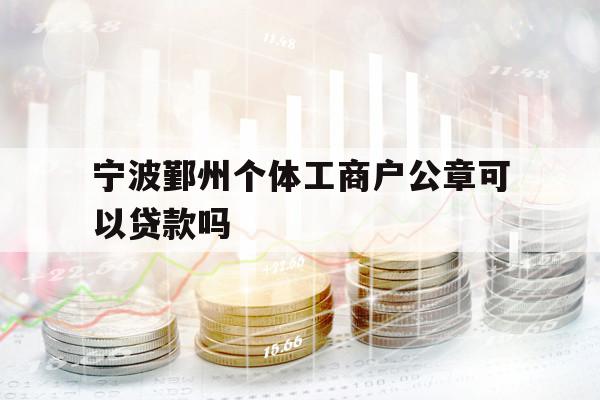 宁波鄞州个体工商户公章可以贷款吗