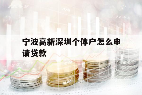 宁波高新深圳个体户怎么申请贷款