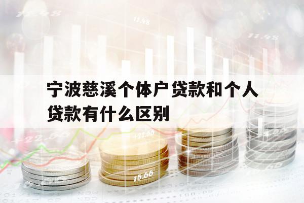 宁波慈溪个体户贷款和个人贷款有什么区别
