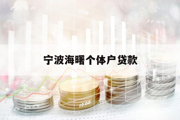 宁波海曙个体户贷款