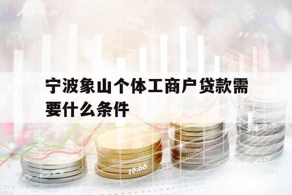 宁波象山个体工商户贷款需要什么条件