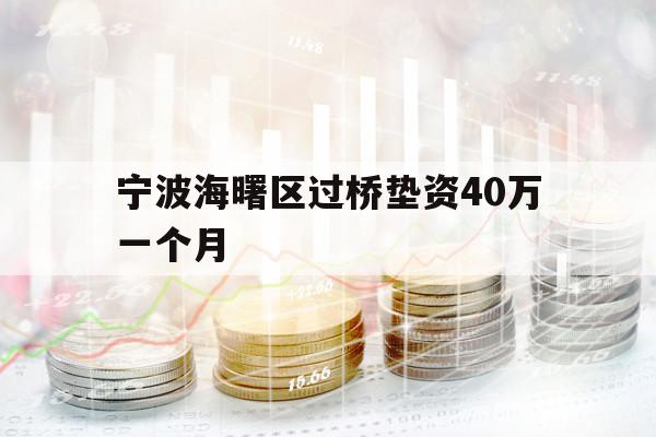 宁波海曙区过桥垫资40万一个月