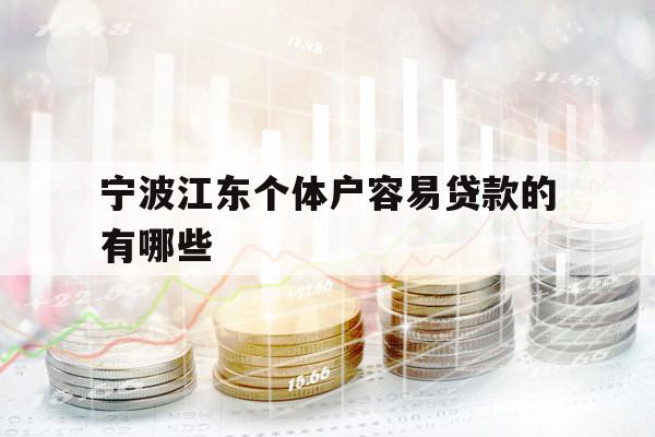宁波江东个体户容易贷款的有哪些