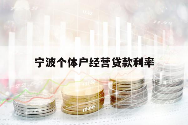 宁波个体户经营贷款利率
