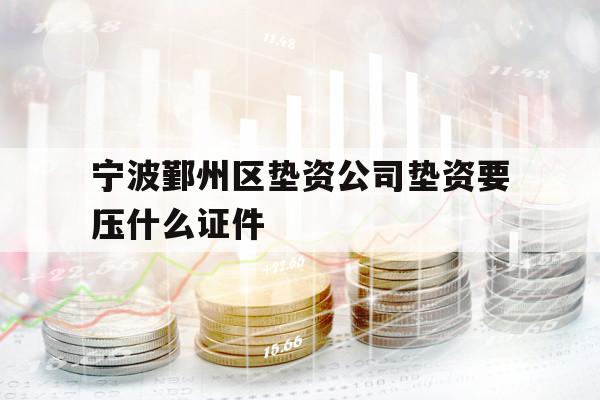 宁波鄞州区垫资公司垫资要压什么证件
