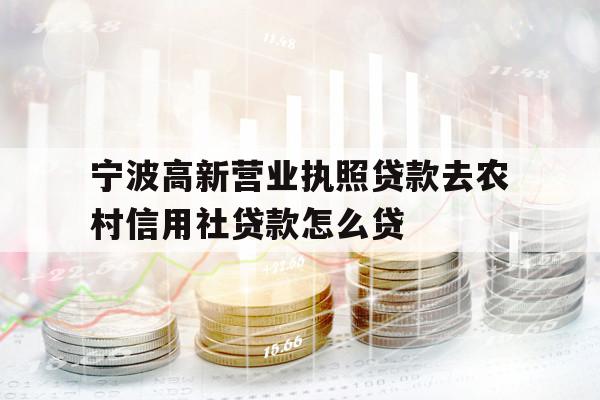 宁波高新营业执照贷款去农村信用社贷款怎么贷