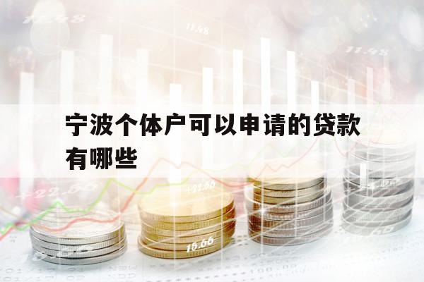 宁波个体户可以申请的贷款有哪些