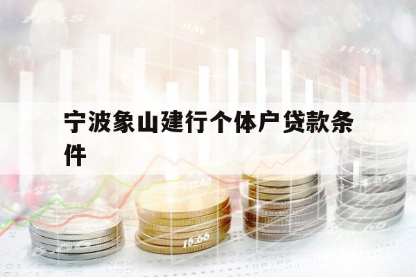 宁波象山建行个体户贷款条件
