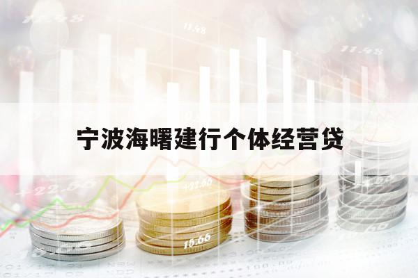 宁波海曙建行个体经营贷